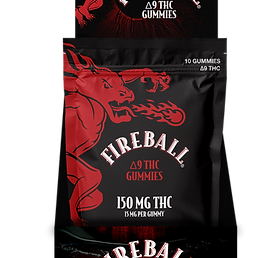 Fireball Gummies 150MG/15MG Per Gummy D9 THC